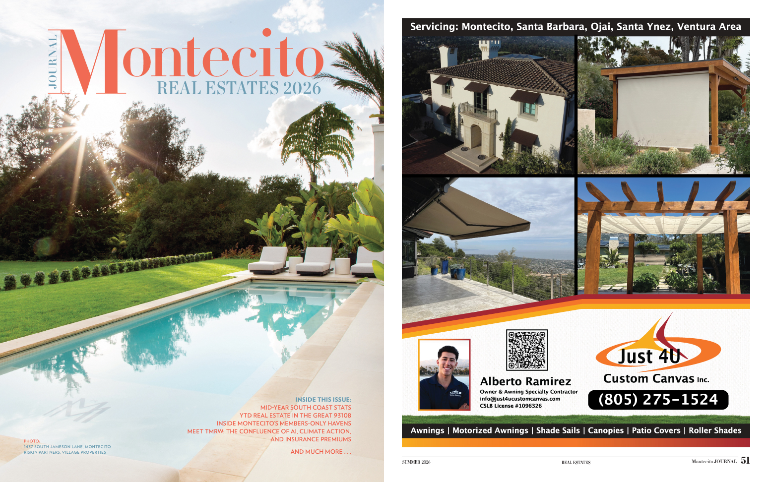 Montecito Journal Feature | Just 4U Custom Canvas